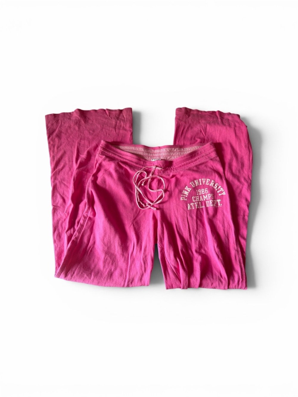 PINK Victoria's Secret Bright Pink Lounge Pajama Pants with University Print